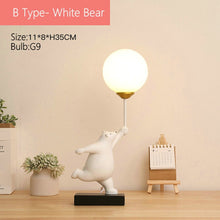 Load image into Gallery viewer, Polar Bear table creative table lamp
