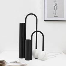 Load image into Gallery viewer, Modern vases Dalton - marble &amp; iron
