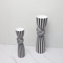 Load image into Gallery viewer, Resin candle holder Striped - modern style
